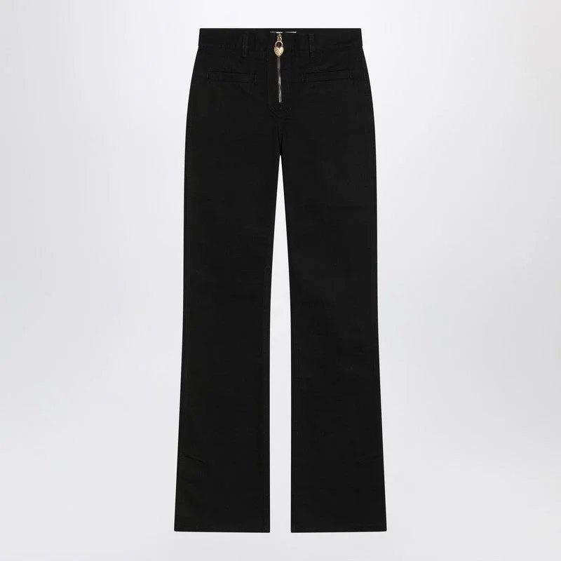 Chloé Black Slim Jeans With Charm Zip Women - 1