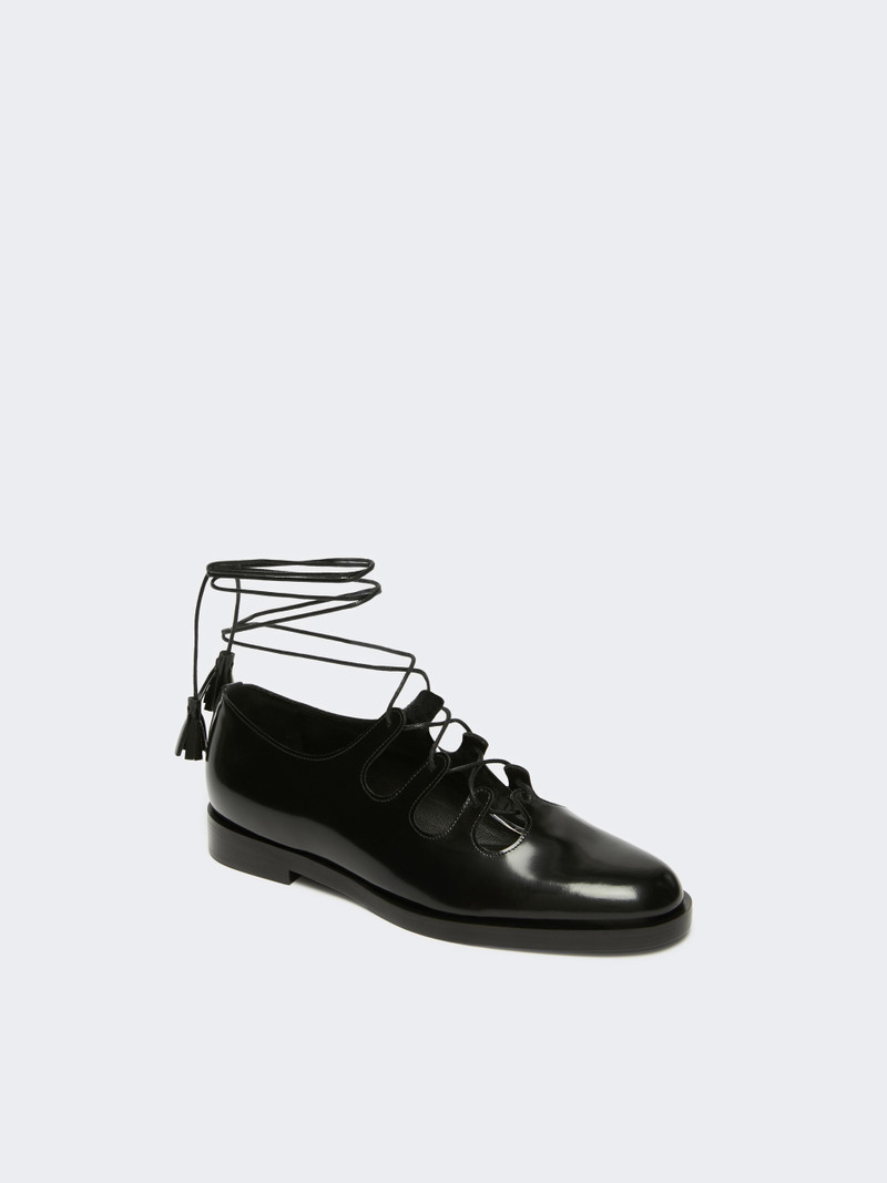 Max Mara GHIL Lace-ups in shiny leather outlook