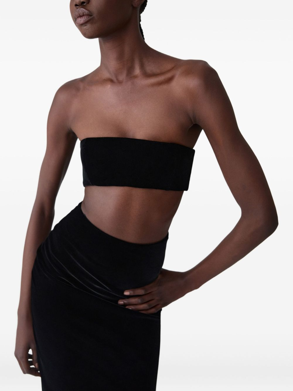 velvet bandeau top - 4