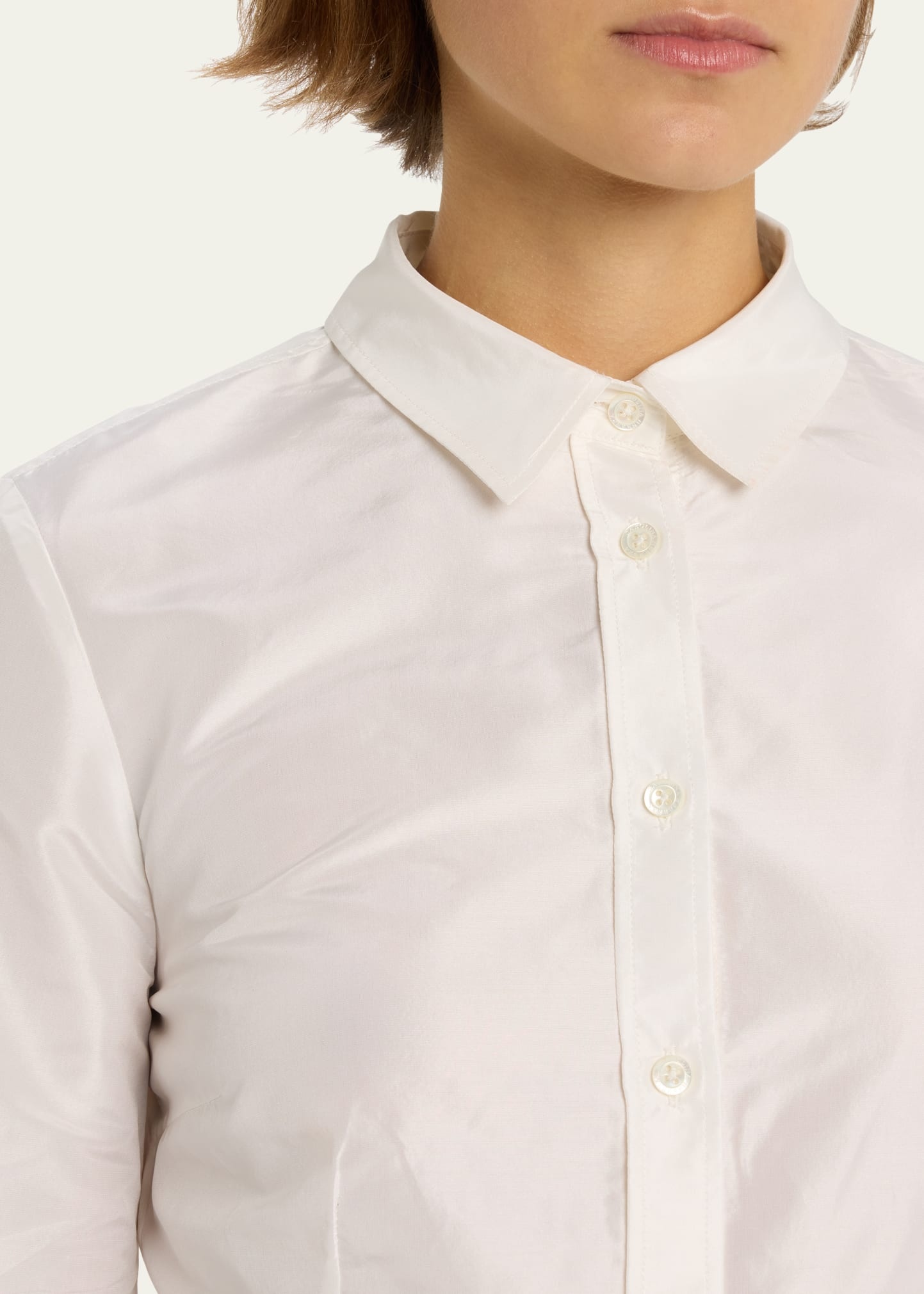 Taffeta Button-Front Shirt - 5