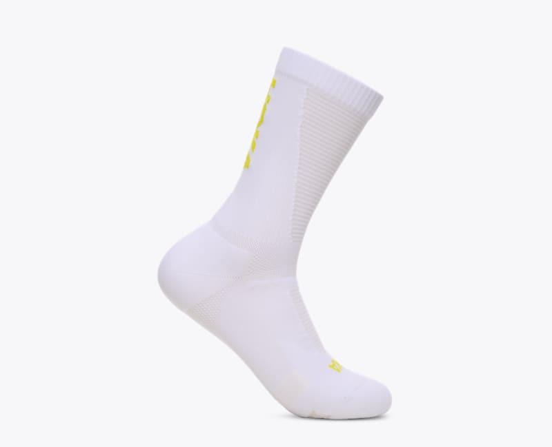 Race Day Crew Sock in White 1