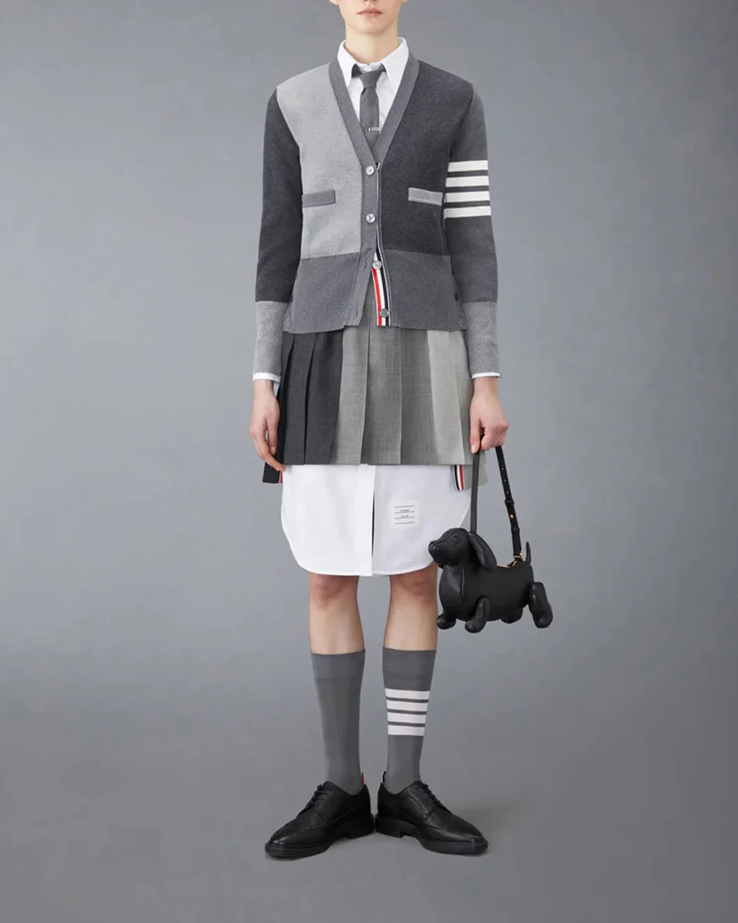 FUNMIX WOOL FRESCO CLASSIC MINI PLEATED SKIRT - 6