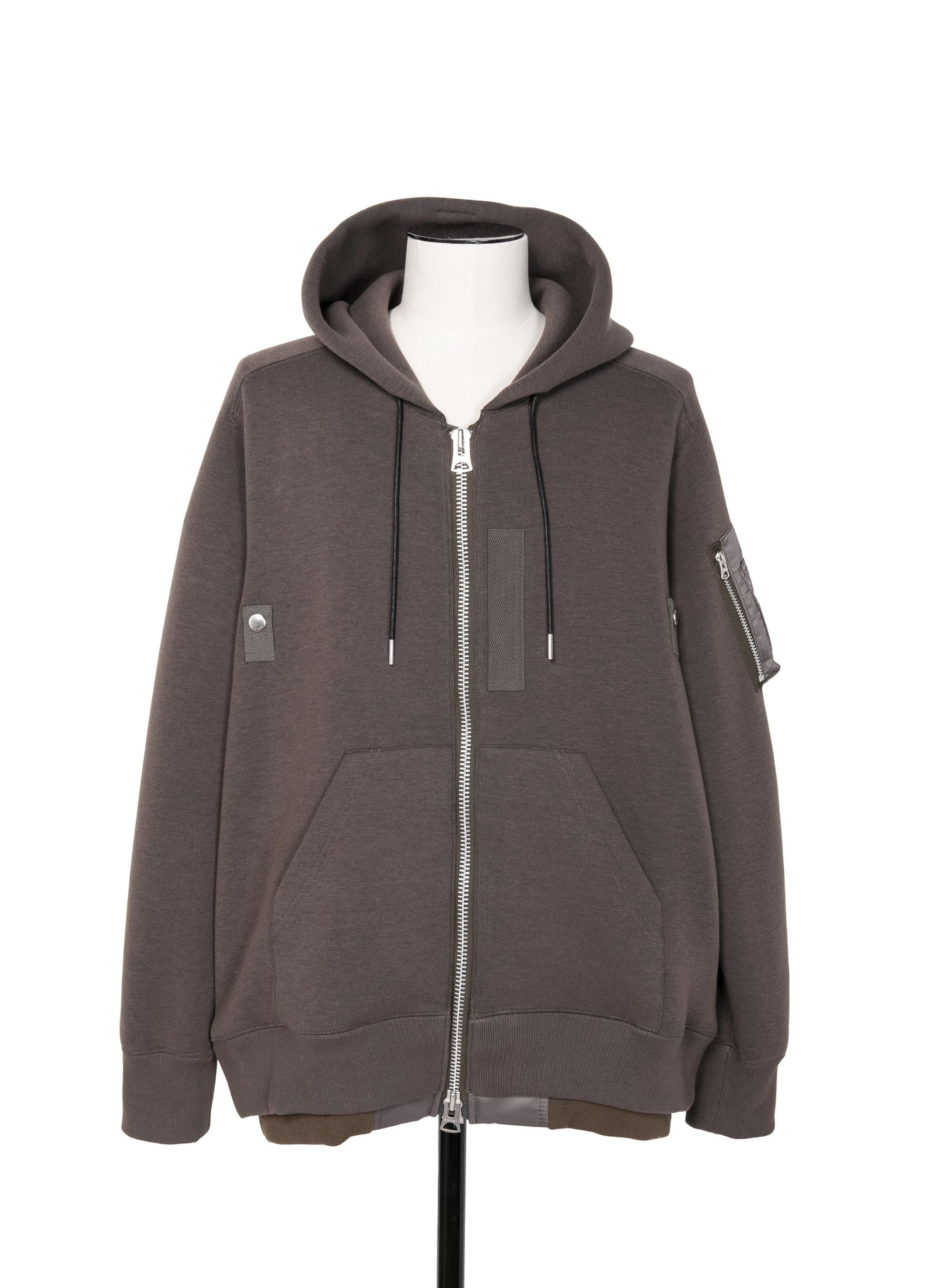 Sponge Sweat x Nylon Twill Hoodie - 1