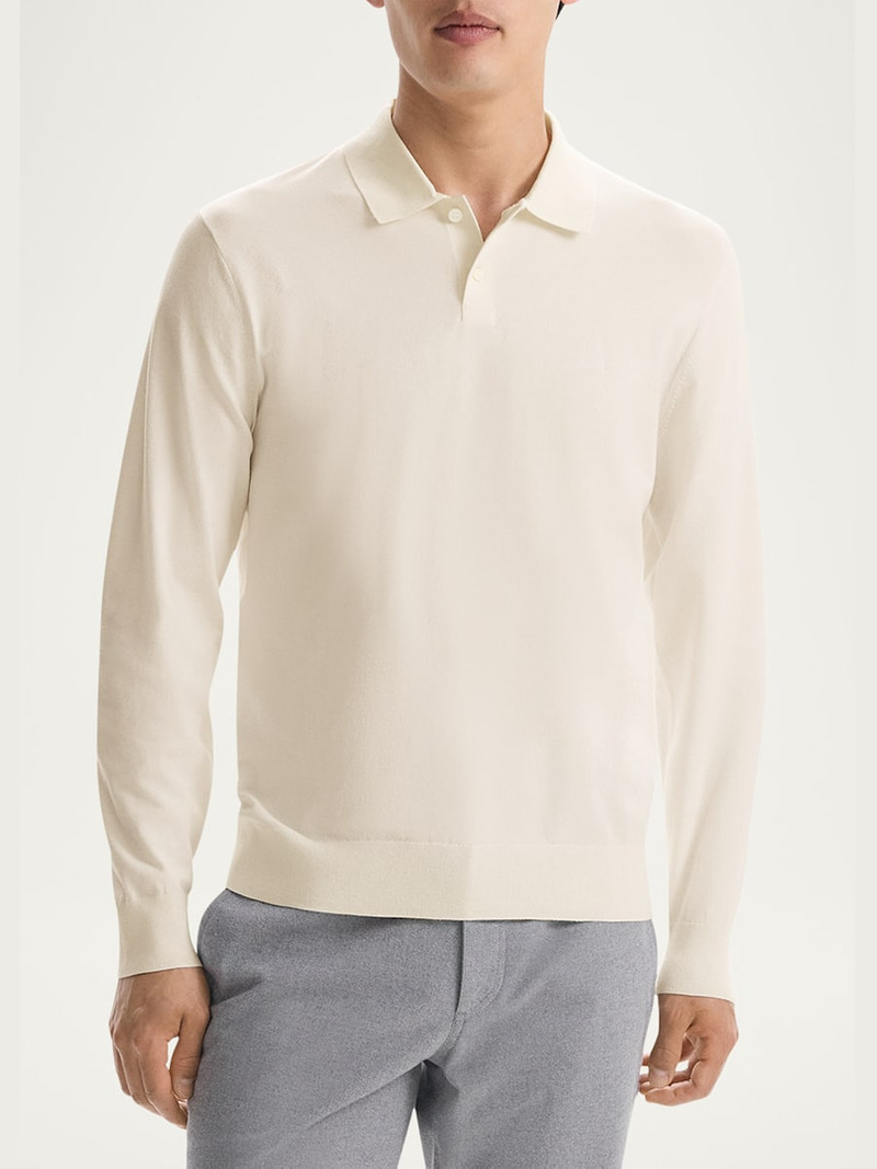 Theory Men's Goris Long-Sleeve Polo Shirt outlook