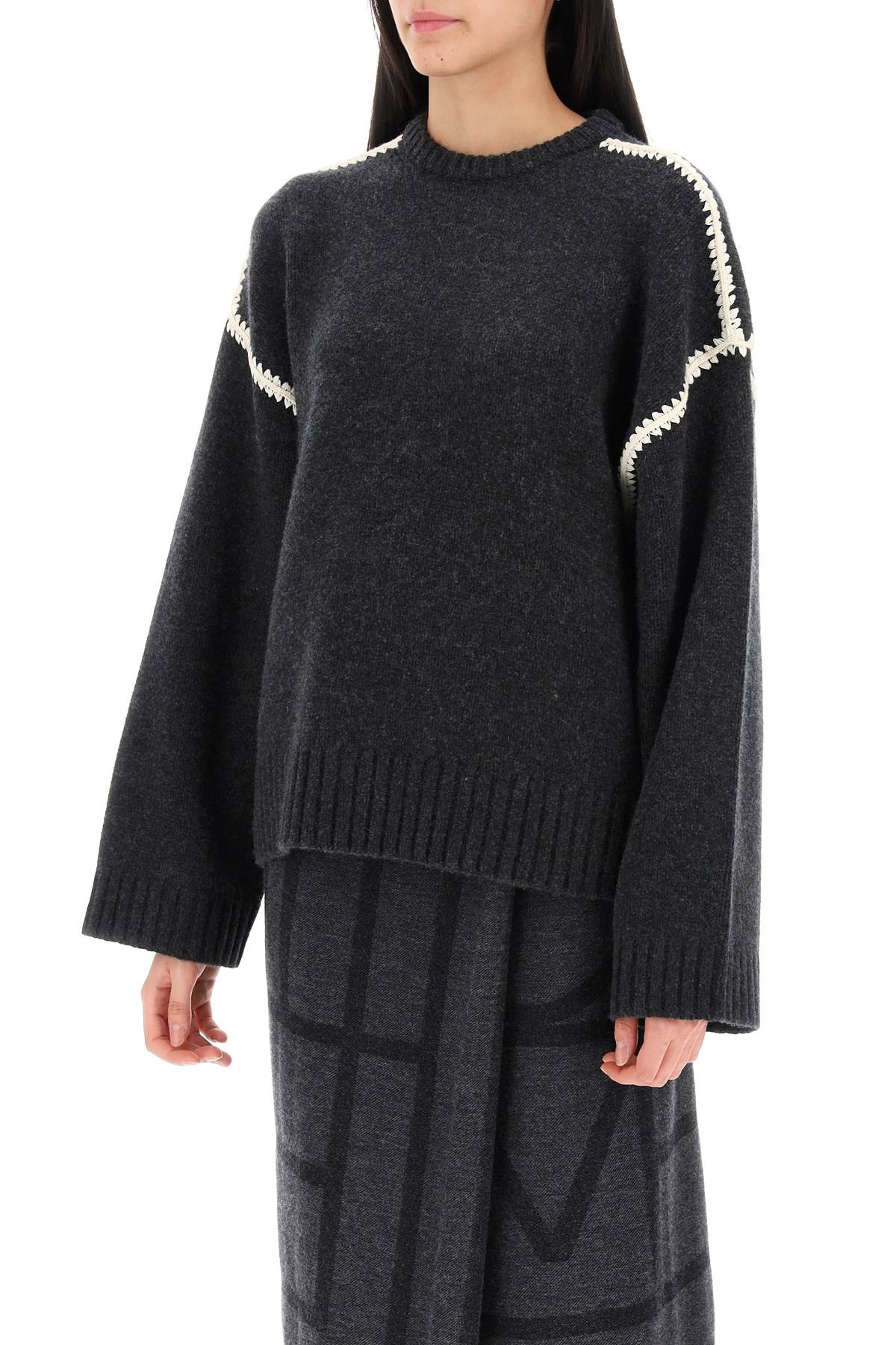 Toteme Sweater With Contrast Embroideries Women - 4