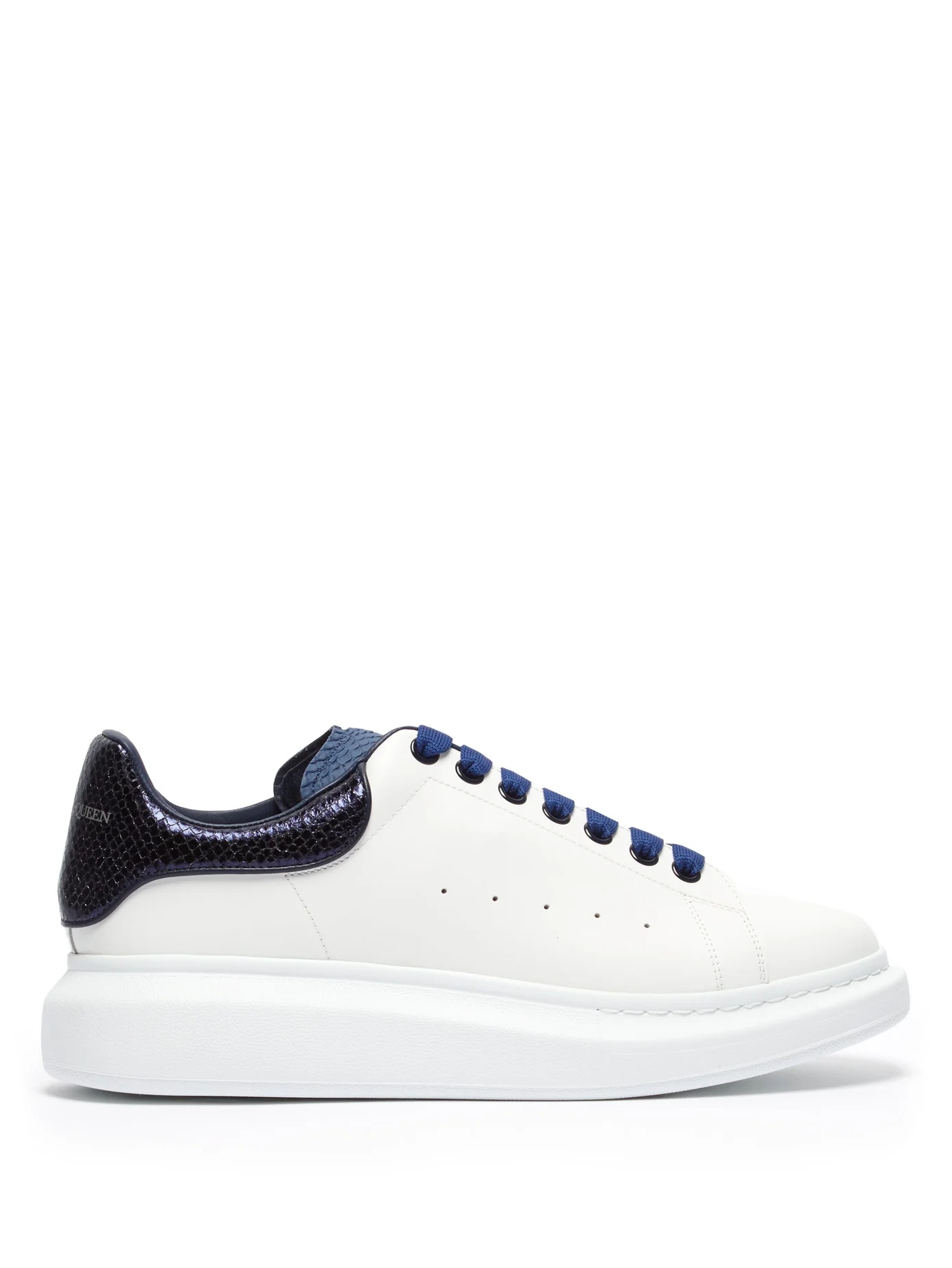 Raised-sole low-top leather trainers - 1