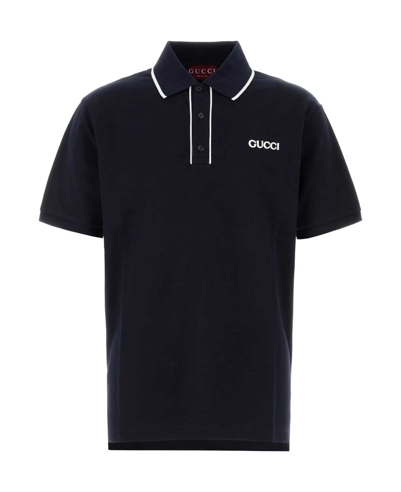 Midnight Blue Stretch Piquet Polo Shirt - 1