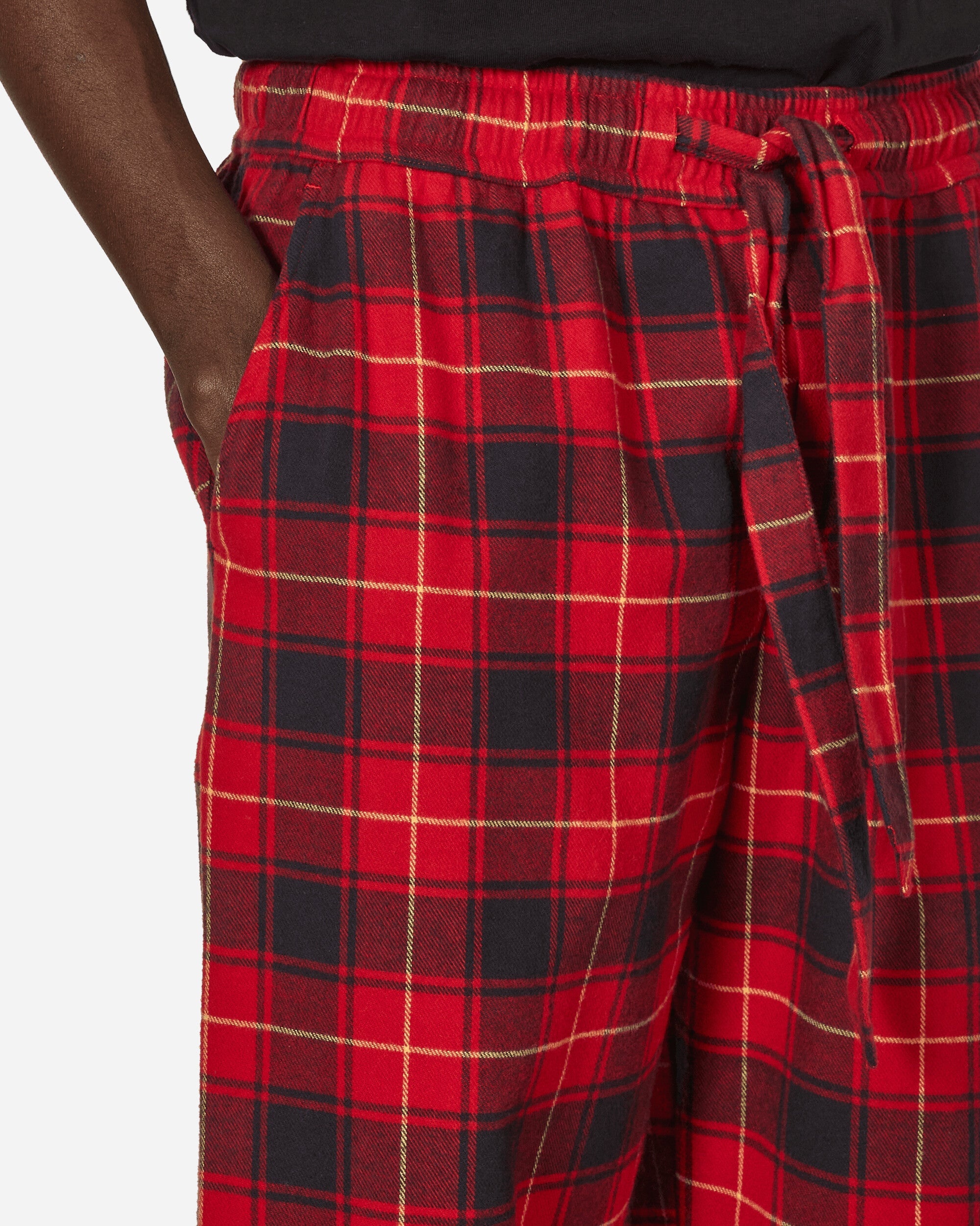 Flannel Plaid Pijamas Pants Red - 5