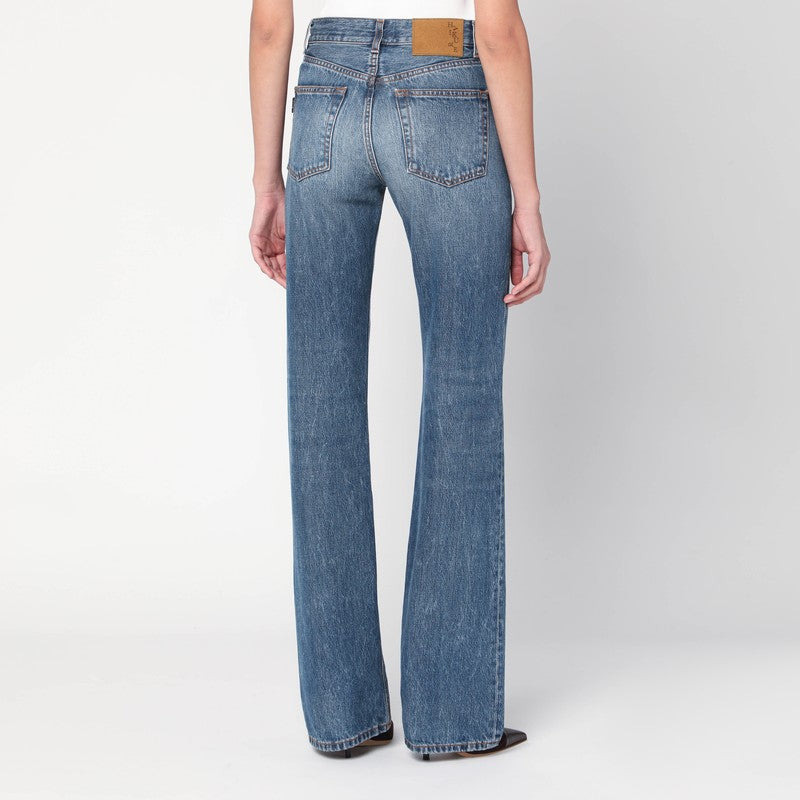 HAIKURE Blue washed-effect Star jeans - 2