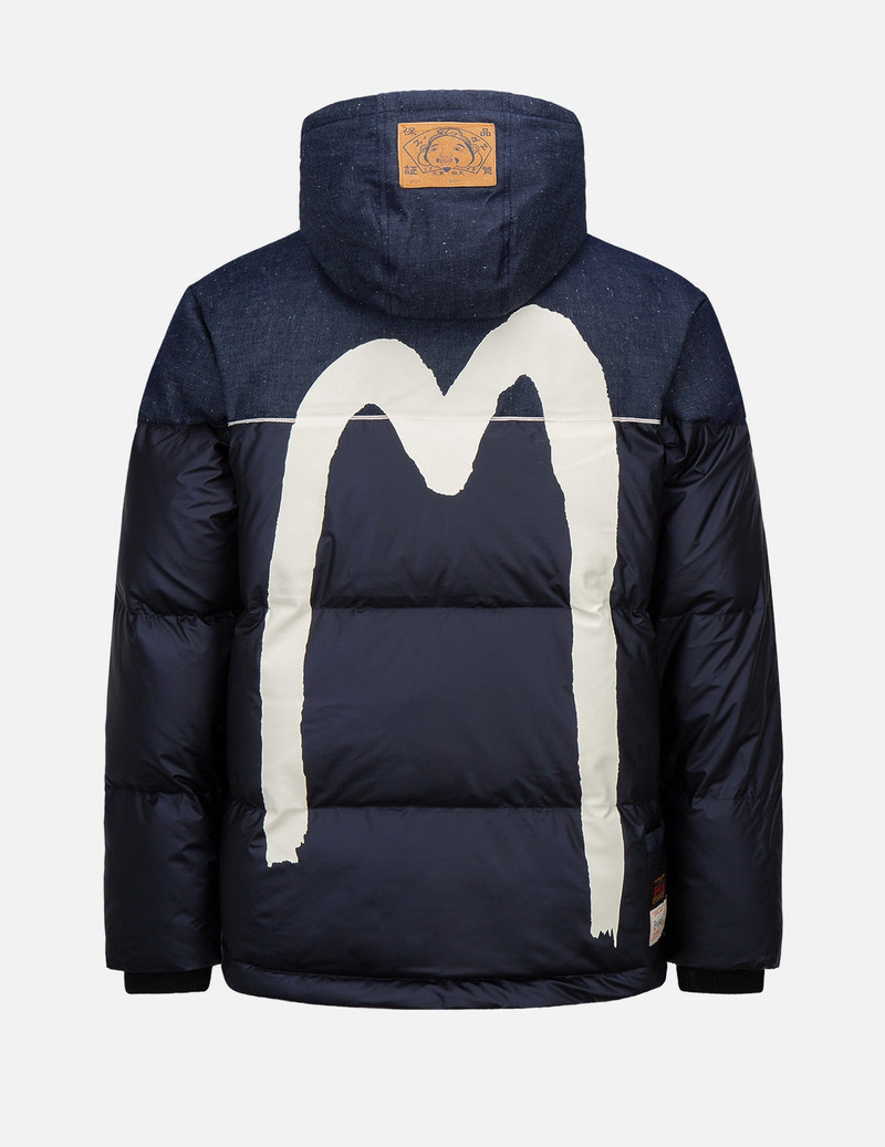 Daicock Print Fabric-mixed Down Jacket 8