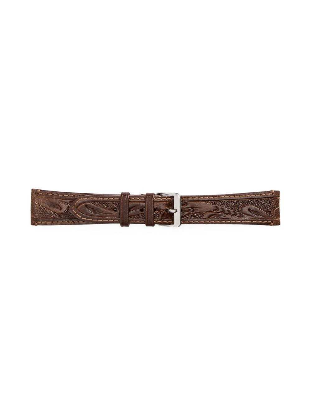 debossed-leather watch strap - 1