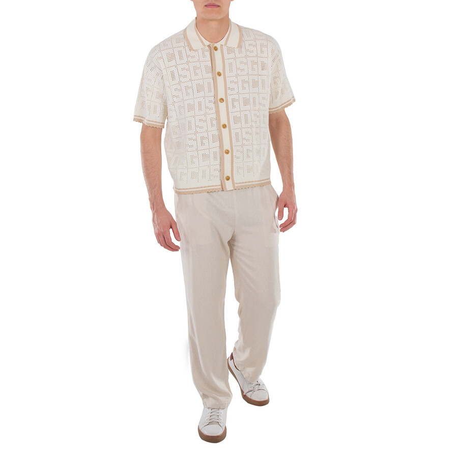 GCDS Short Sleeve Monogram Knit Shirt - 4