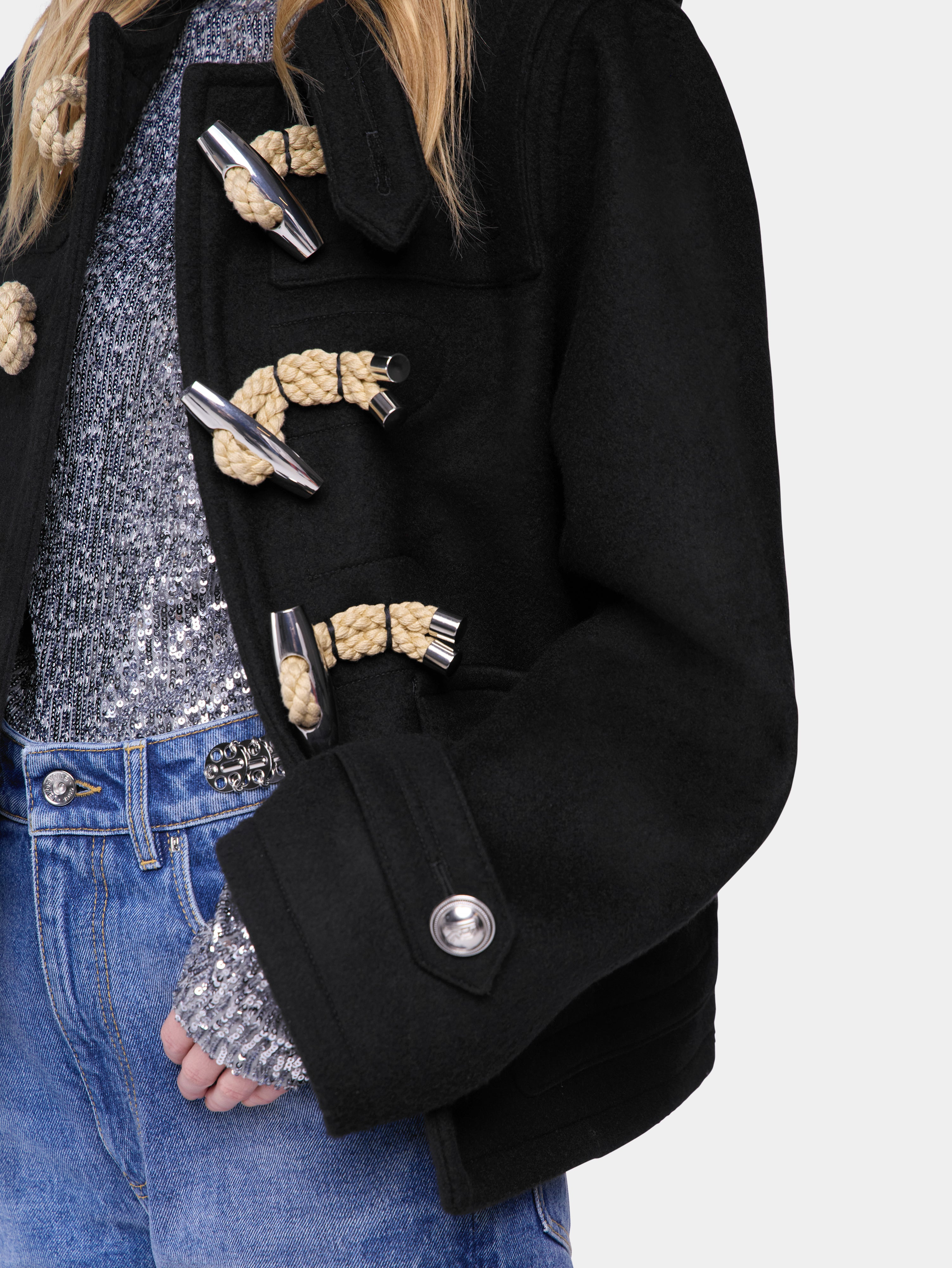 SHORT COAT IN WOOL - 4