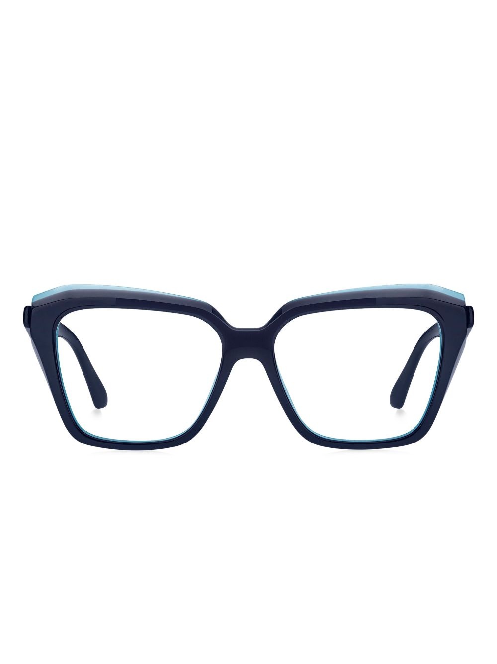 oversized angular-frame glasses - 1