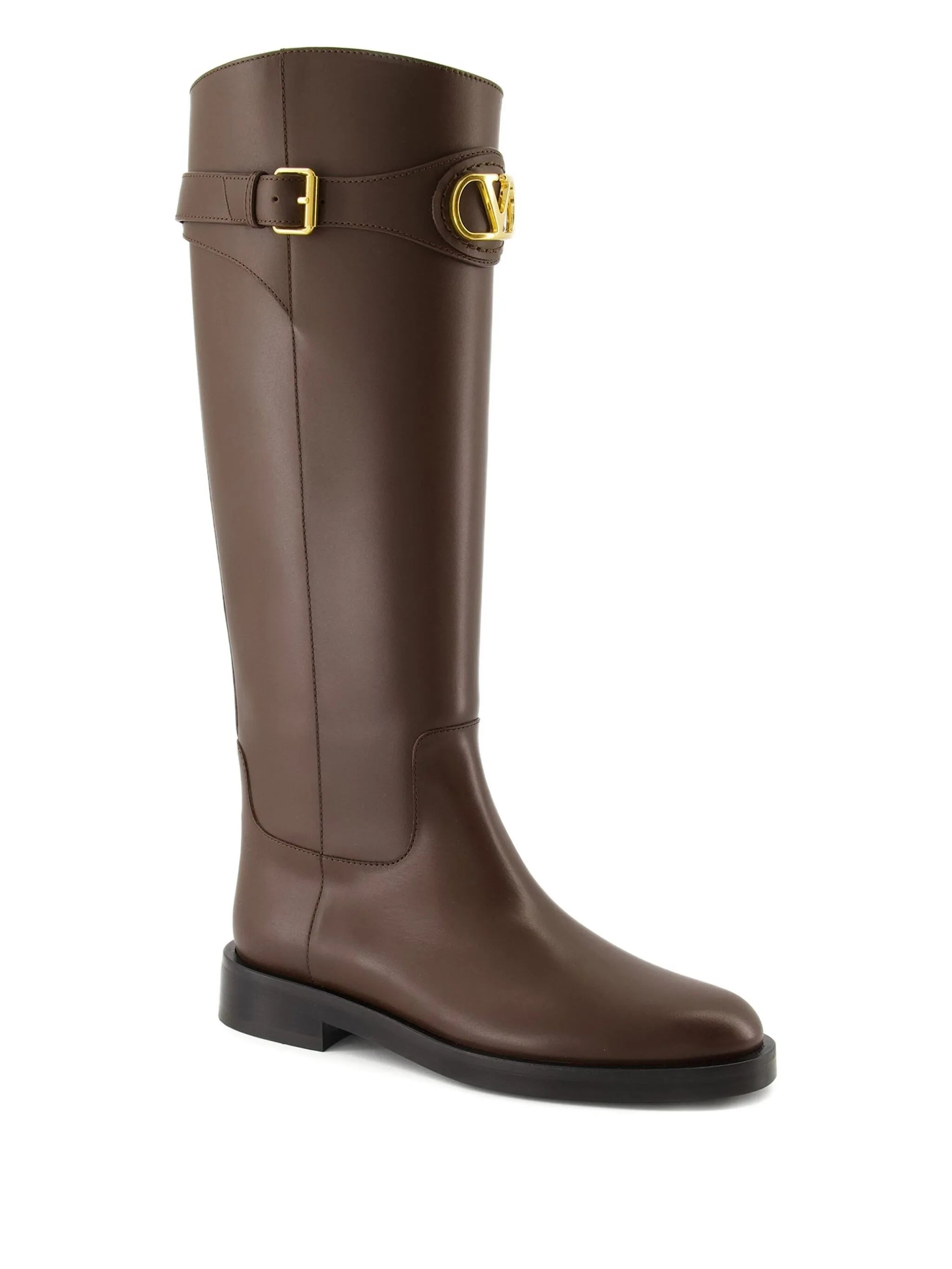 VLogo-buckle boots - 2