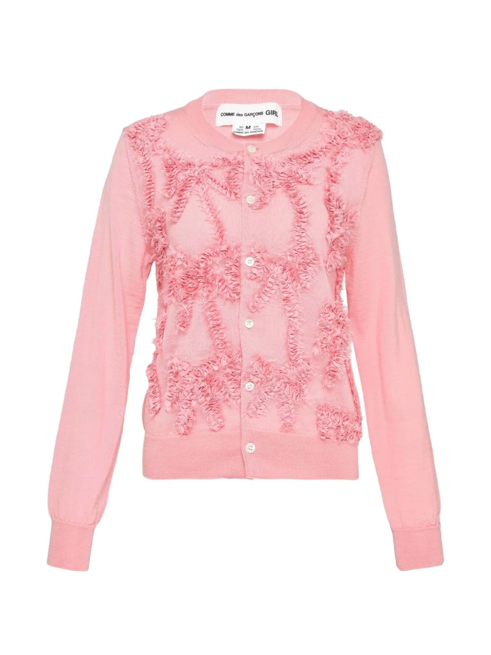 embroidered wool cardigan - 1