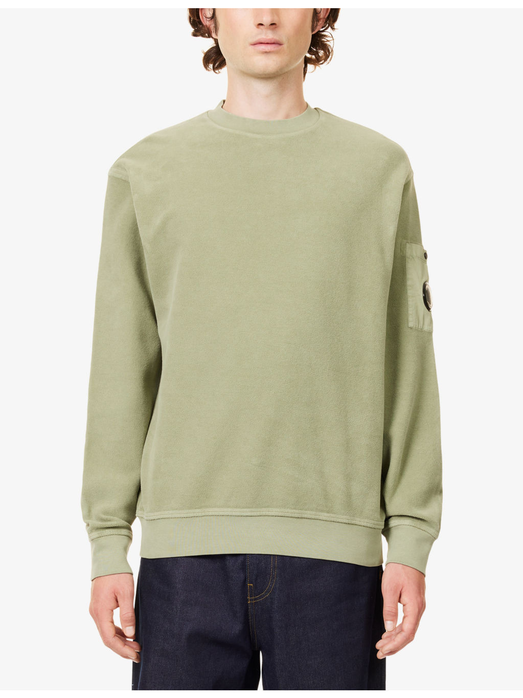 Brushed Crewneck Cotton-Jersey Sweatshirt - 3