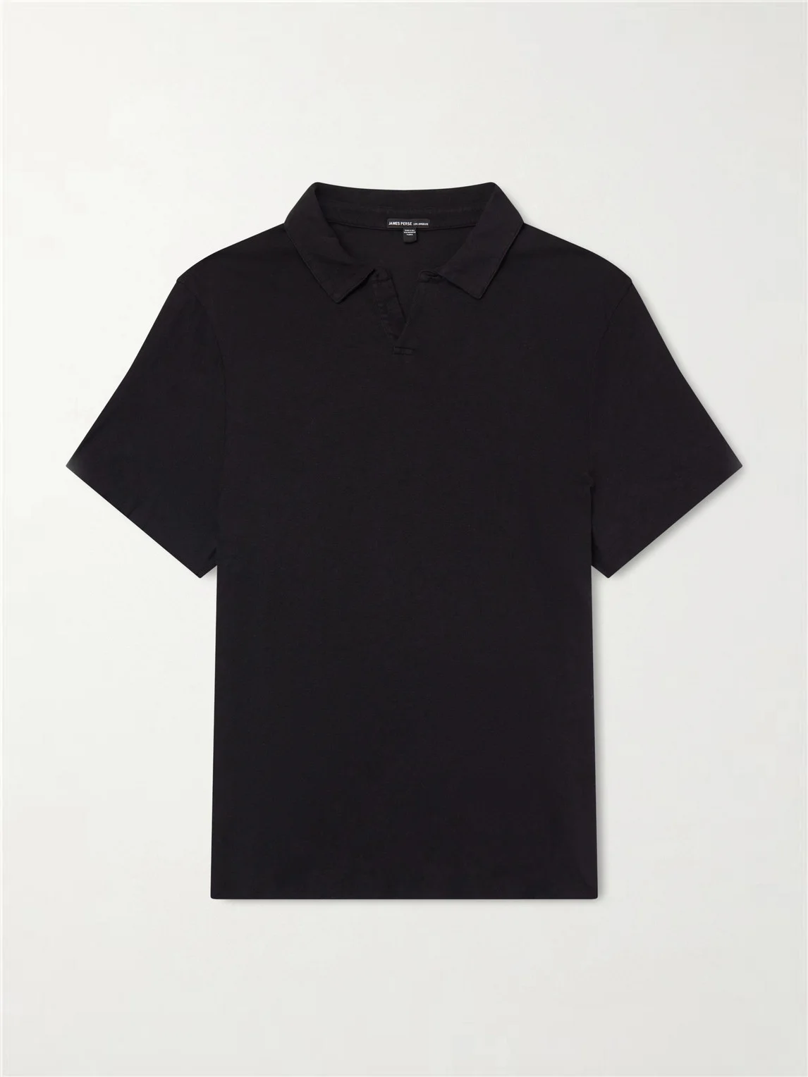 Open-Collar Cotton-Jersey Polo Shirt - 1