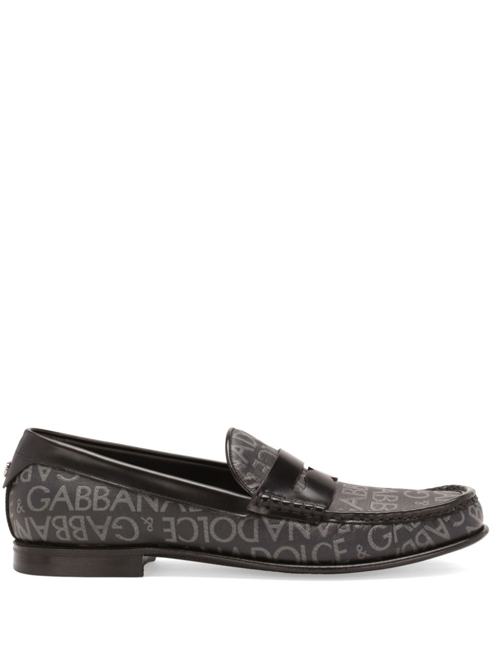 logo-print loafers - 1