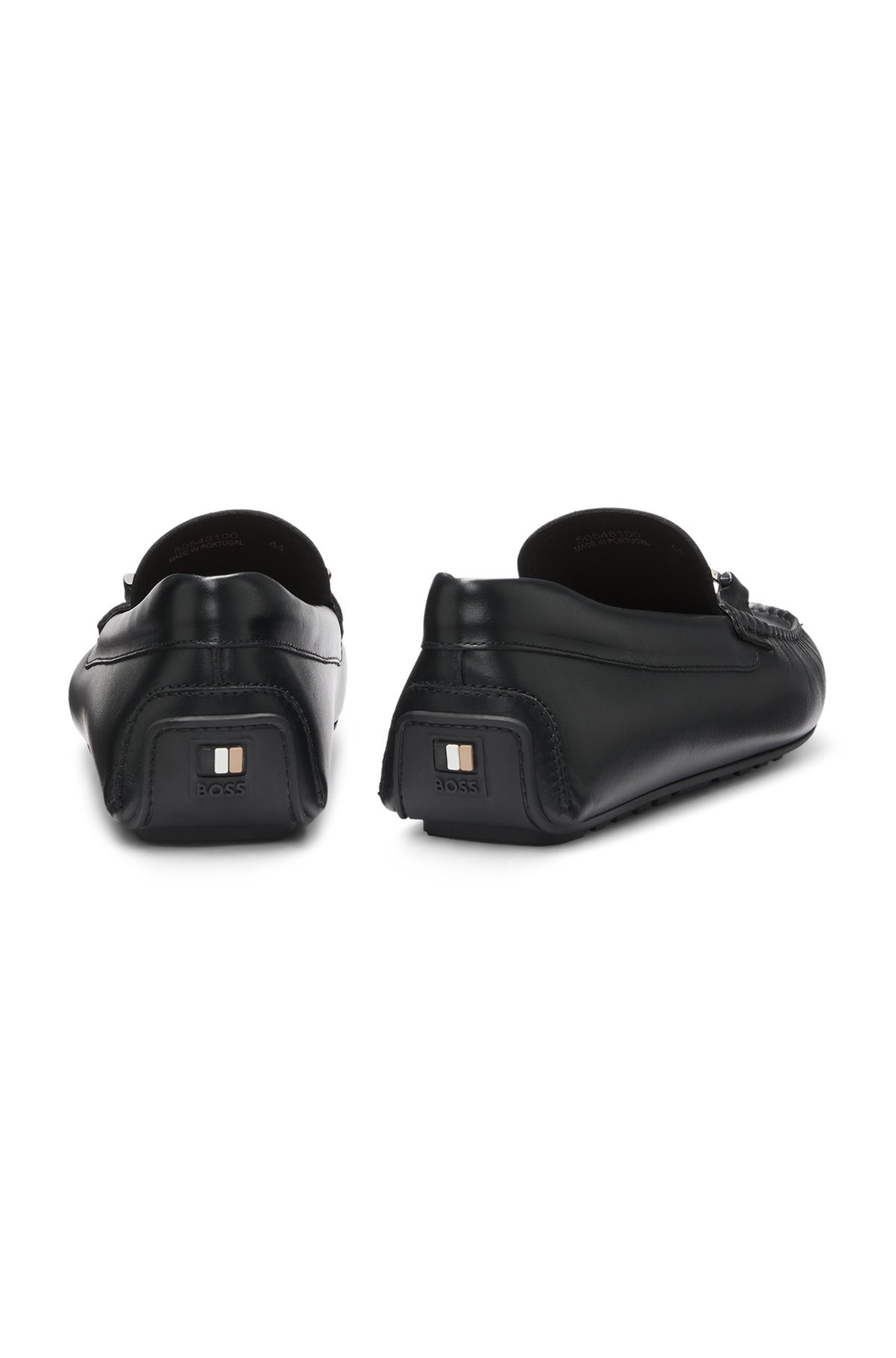 LEATHER LOAFERS WITH BRANDED HARDWARE - 5