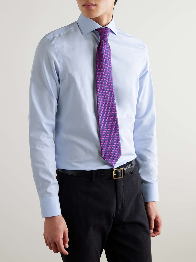 Canali Cutaway-Collar Cotton-Poplin Shirt outlook