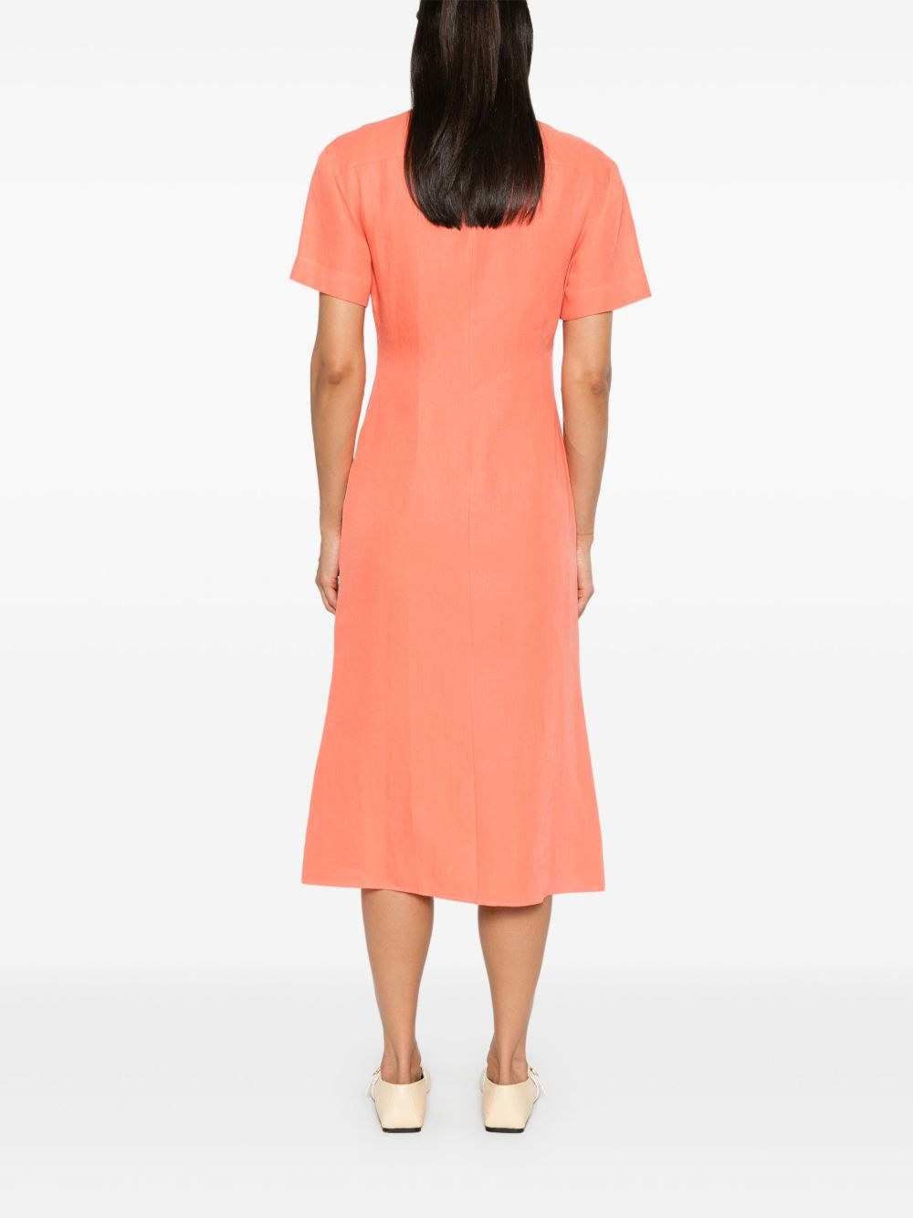 linen midi dress - 4