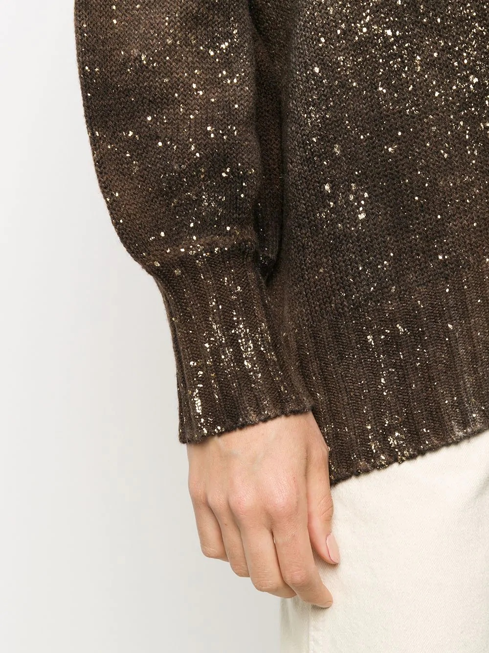 glittered cashmere jumper  - 5