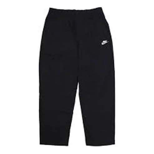 Men's Nike Solid Color Casual Straight-Leg Cropped Sweatpants Autumn Black DM6824-010 - 1
