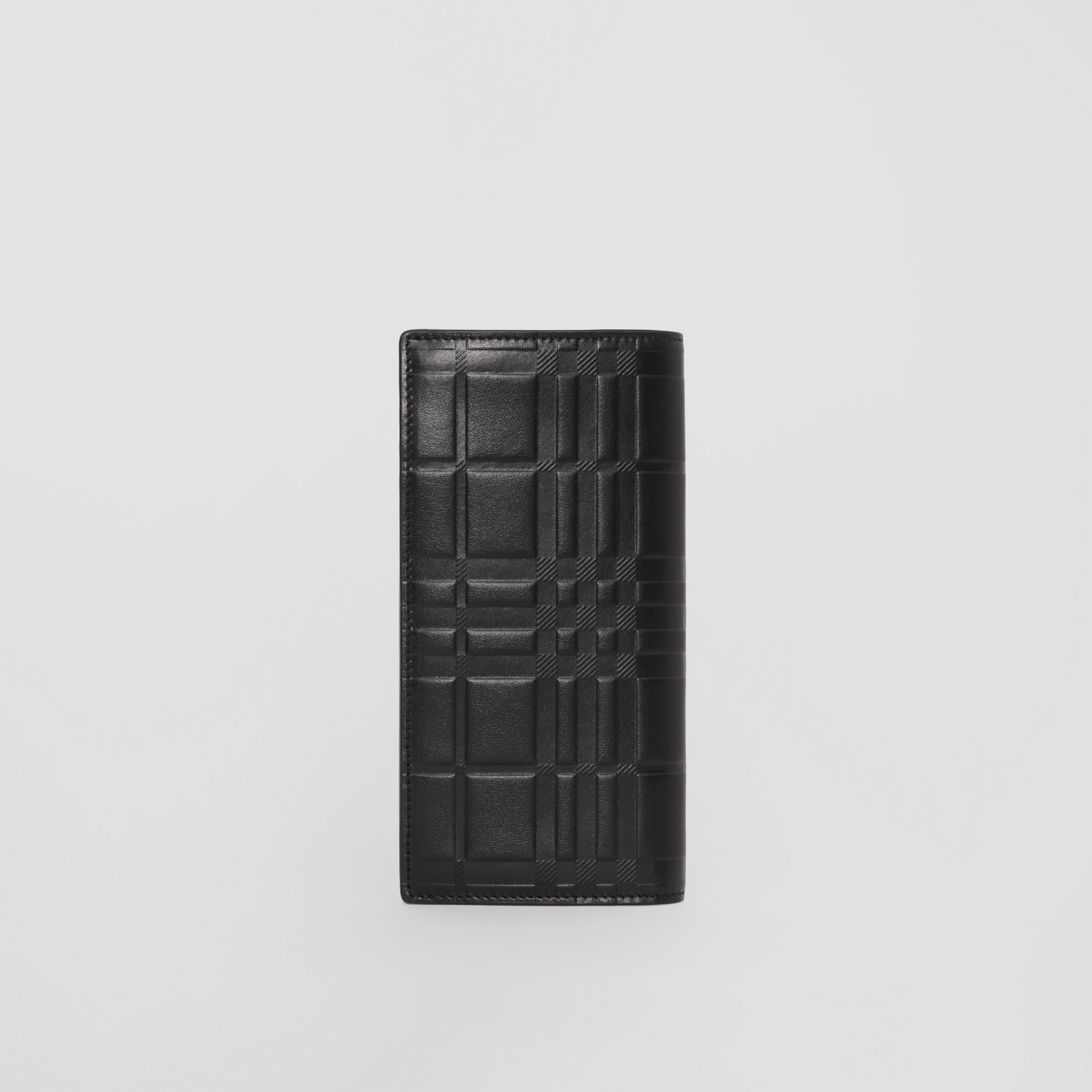 Embossed Check Leather Continental Wallet - 5