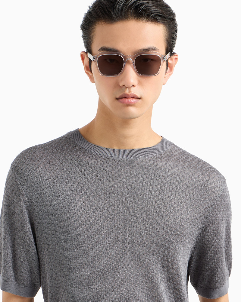 EMPORIO ARMANI MEN’S IRREGULAR-SHAPED SUNGLASSES outlook