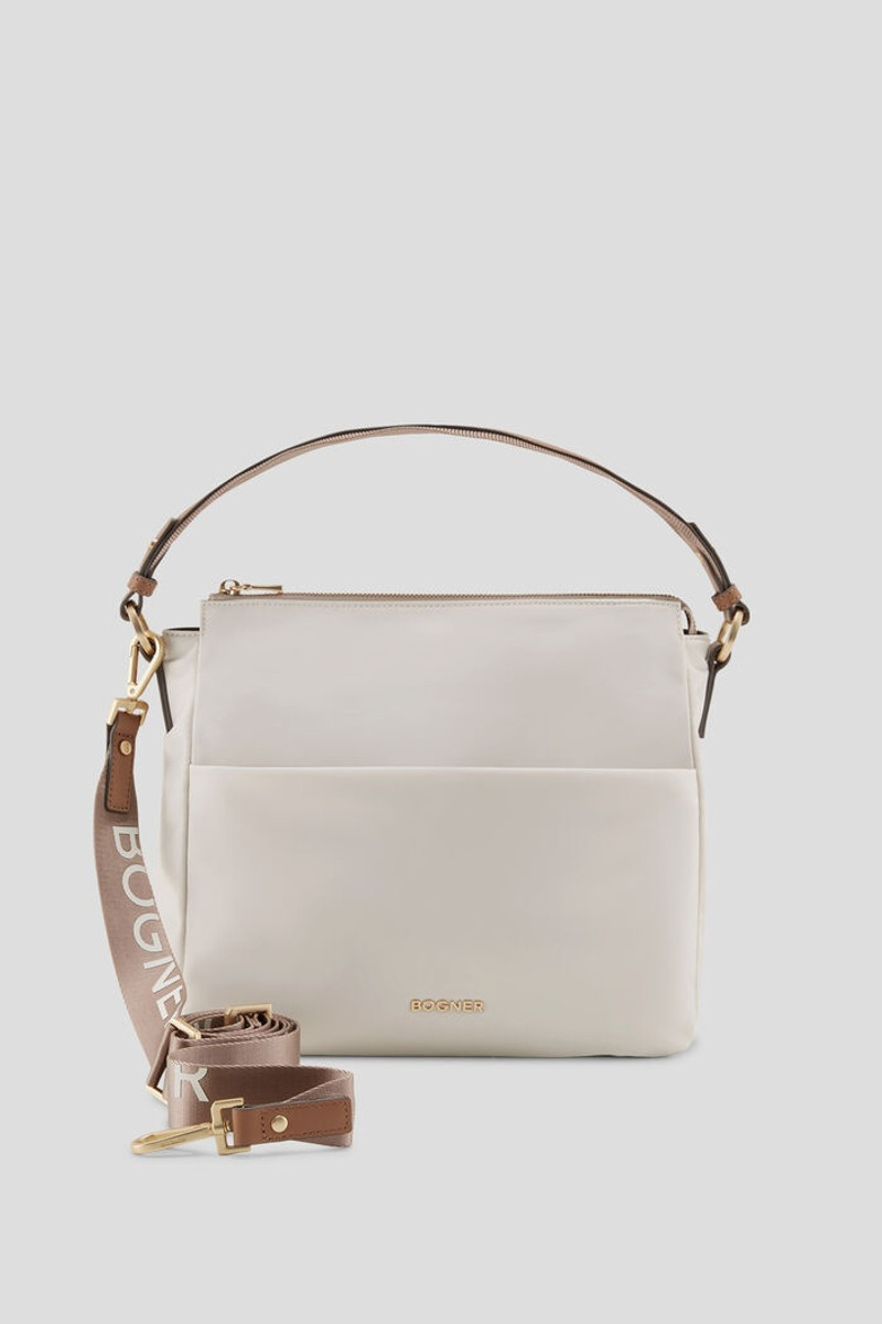 Klosters Isalie hobo bag in Off-white/Brown 1