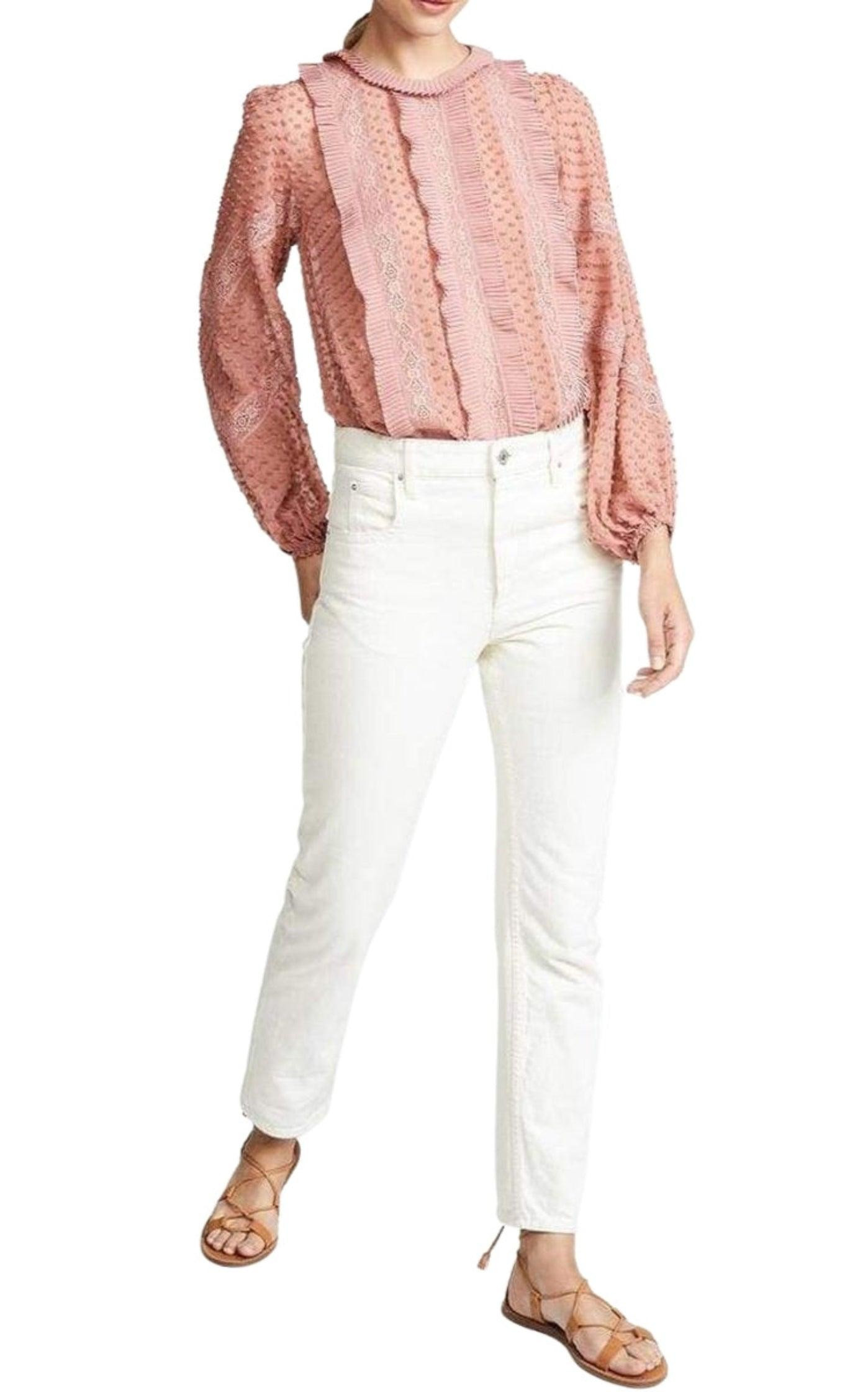 Unbridled Spliced Silk Blouse - 2