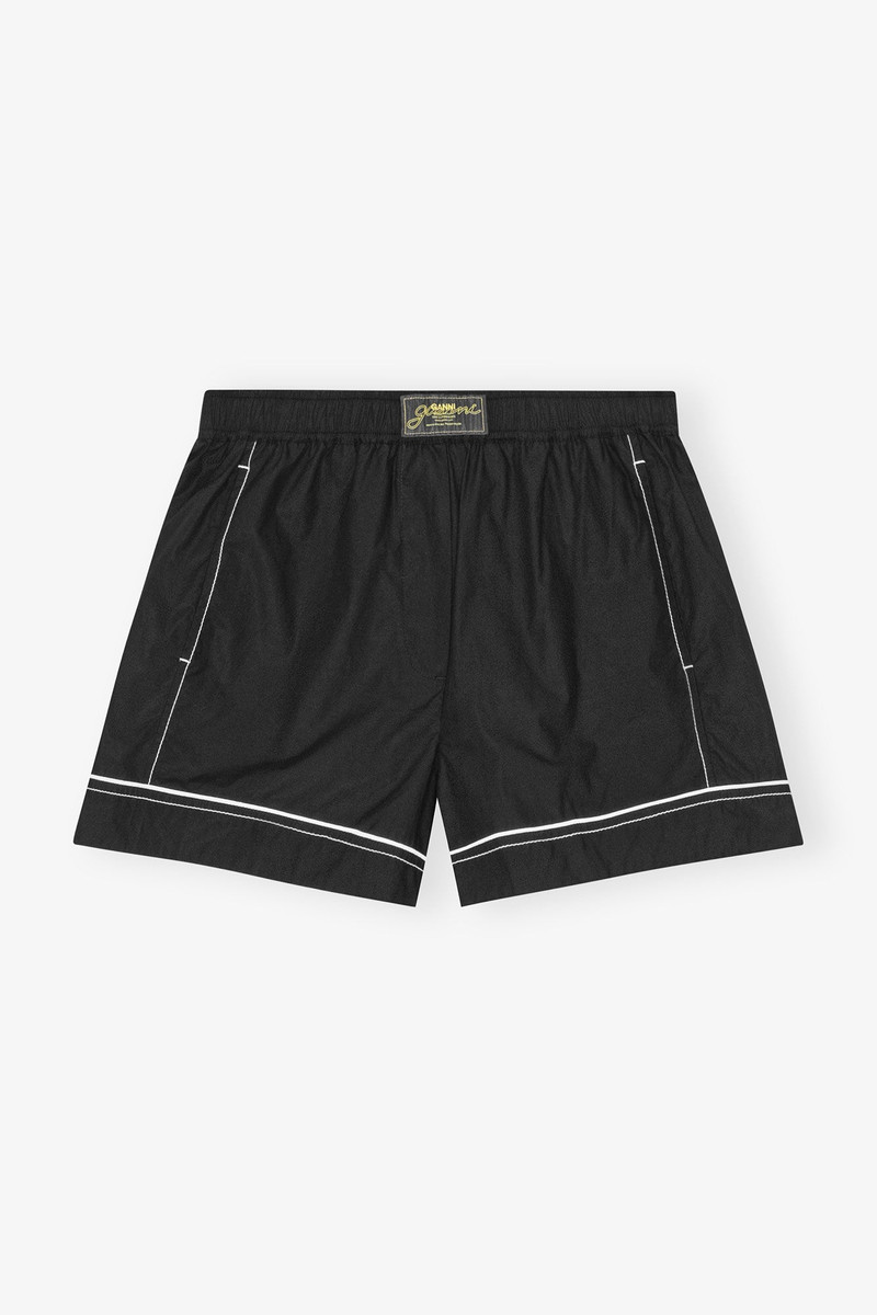 블랙 코톤 POPLIN SHORTS 1