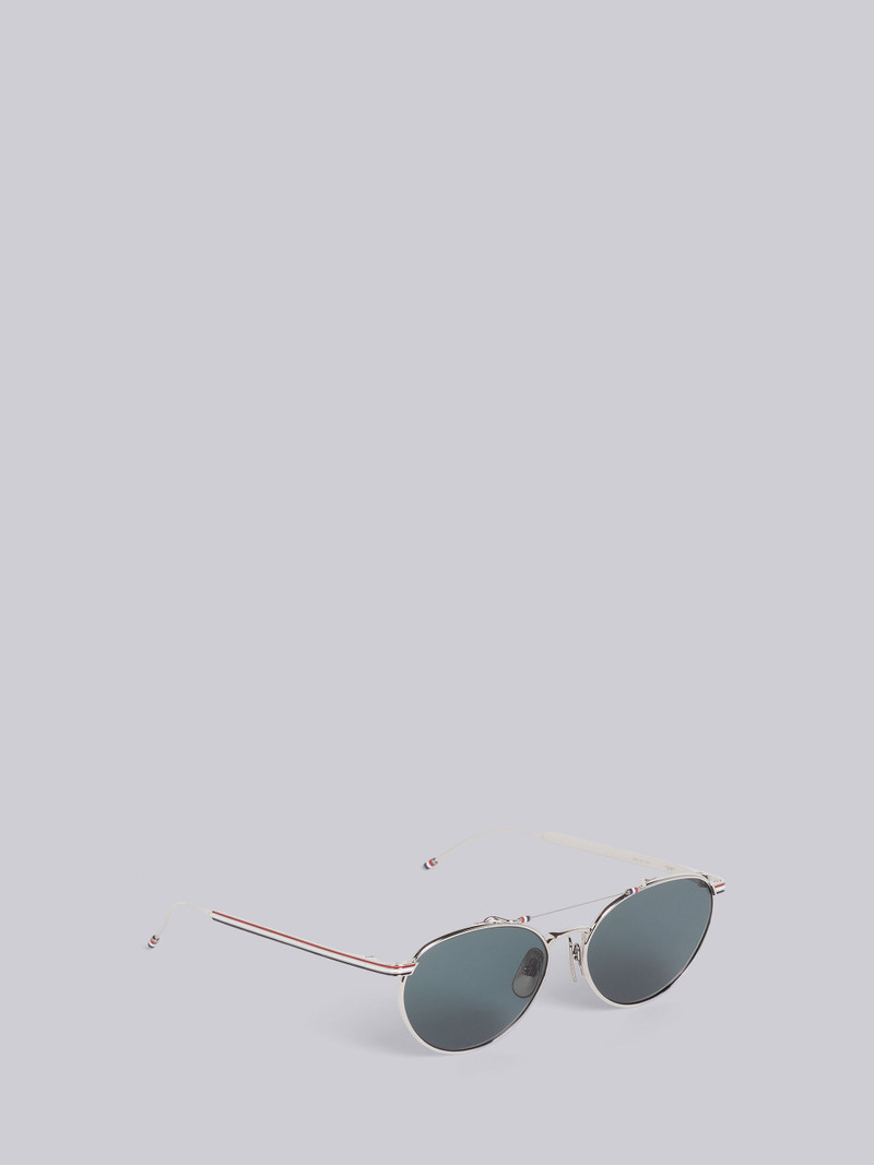 TB919 - Silver Oval Aviator Sunglasses 4