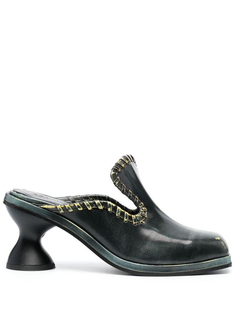 75mm square-toe leather mules 1