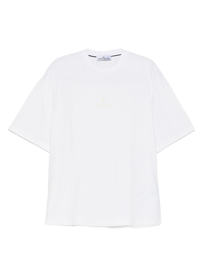 logo-embroidered T-shirt 1