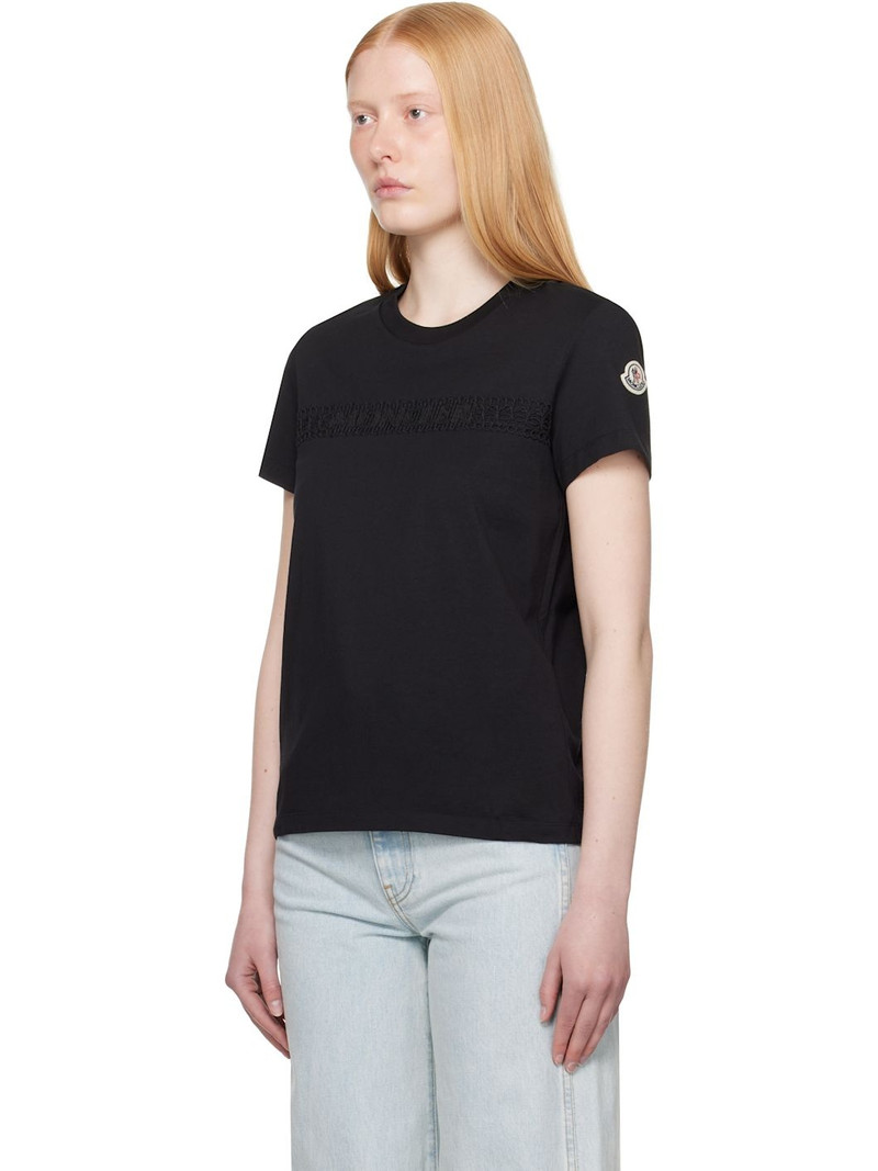 Moncler Black Embroidered-Logo T-shirt outlook