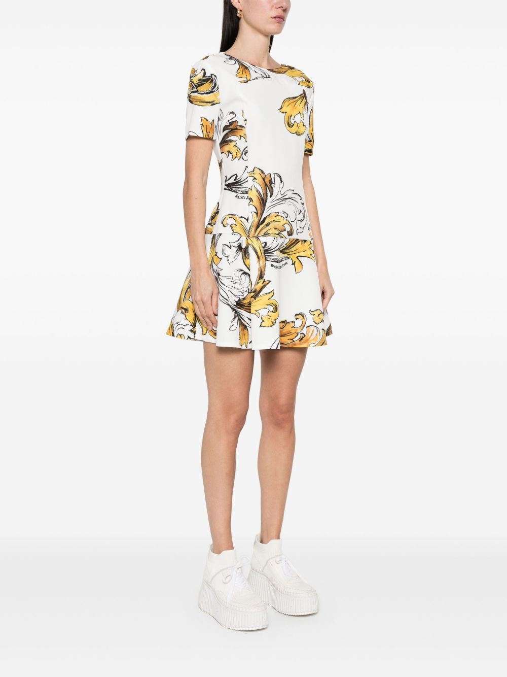 Barocco-print mini dress - 3