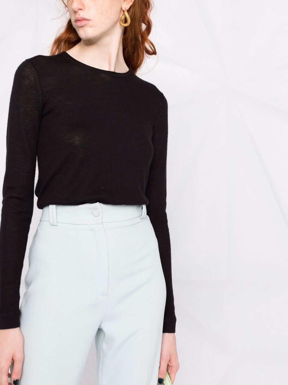longsleeved fine-knit jumper - 3