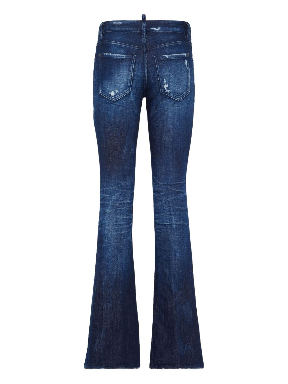 distressed flared jeans - 2