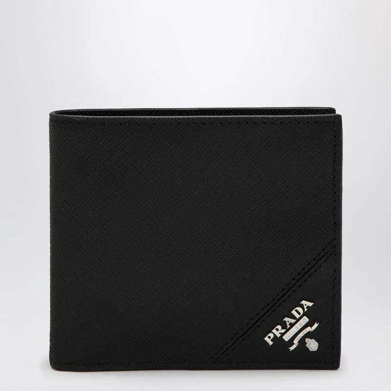 Prada Black Wallet In Saffiano Leather Men - 1