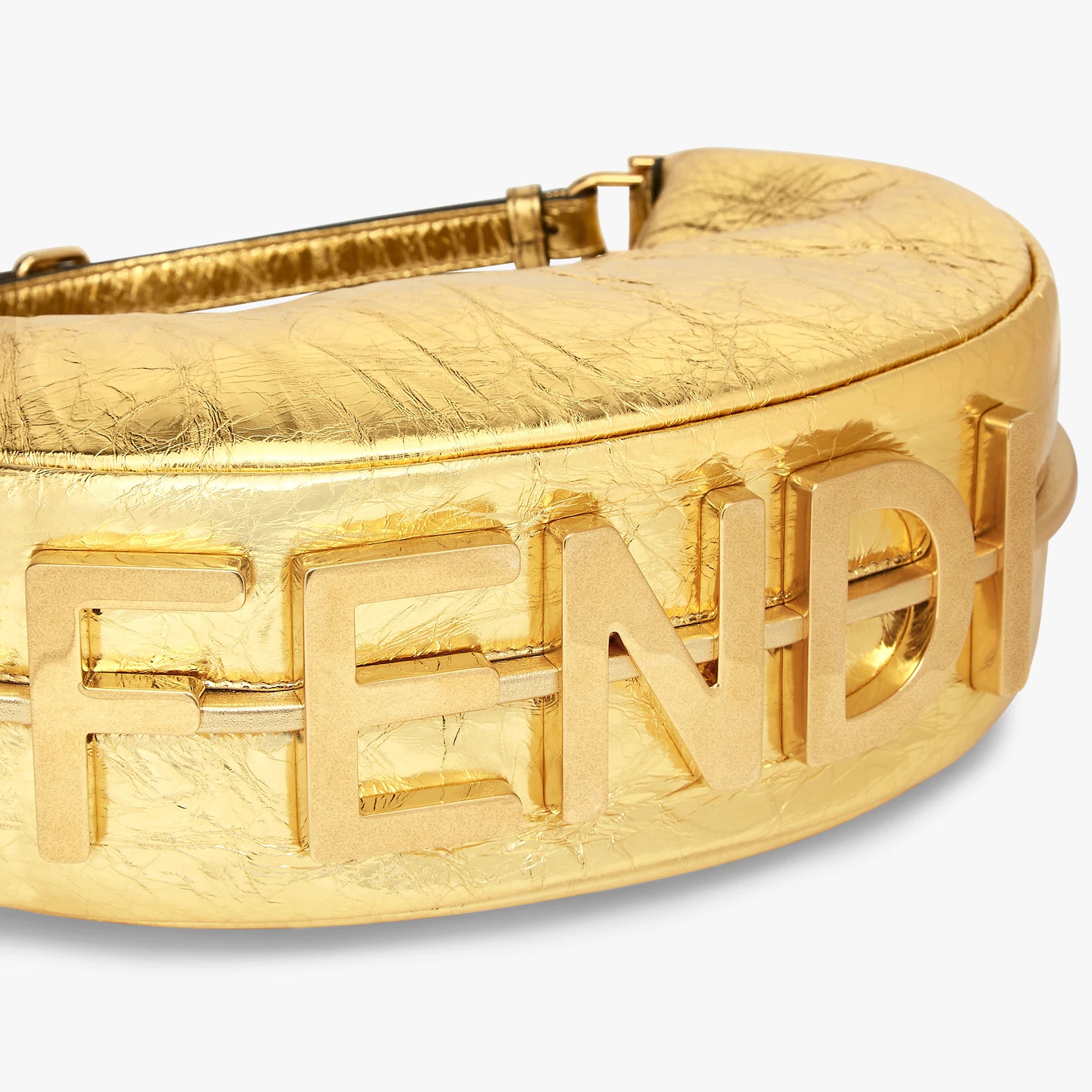 Gold laminated leather bag - 6