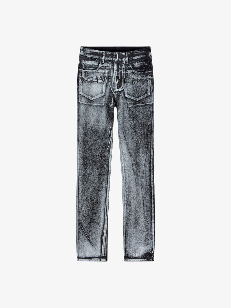 STRAIGHT FIT JEANS IN PAINTED DENIM 1
