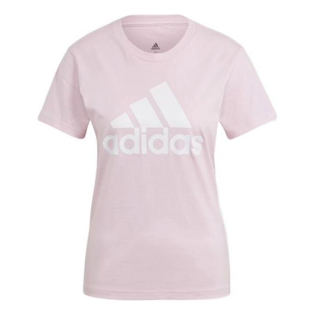 (WMNS) adidas Essentials Logo T-Shirt Asia Sizing 'Pink White' GL0726 - 1