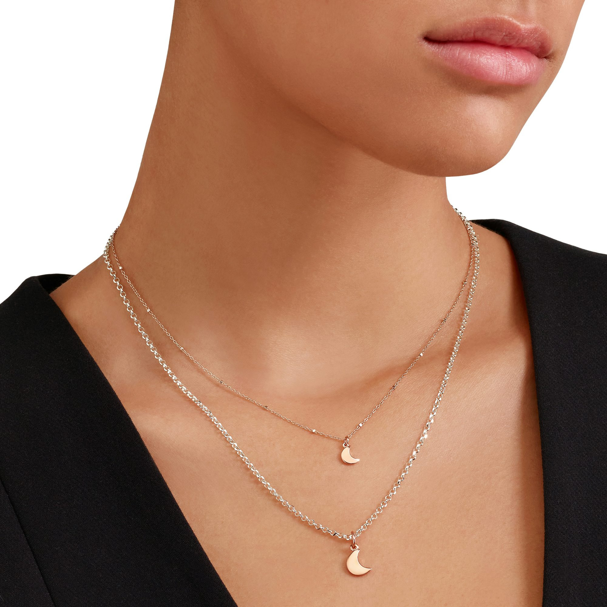 ROSE GOLD MINI LUNA NECKLACE - 2