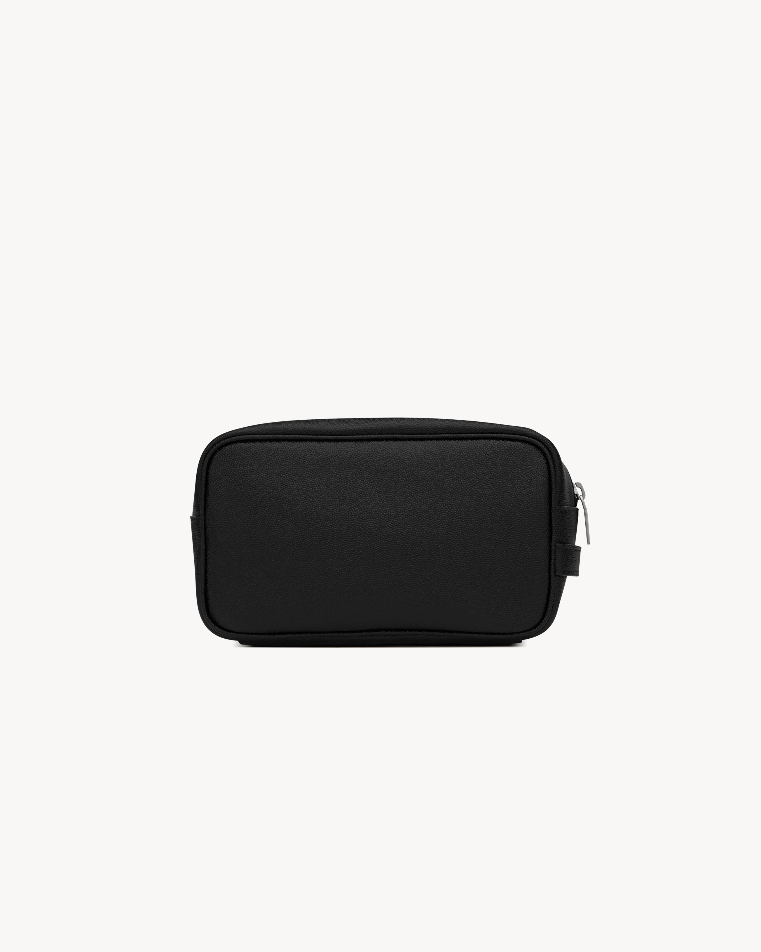 SAINT LAURENT PARIS SMALL GROOMING CASE IN GRAIN DE POUDRE LEATHER - 2