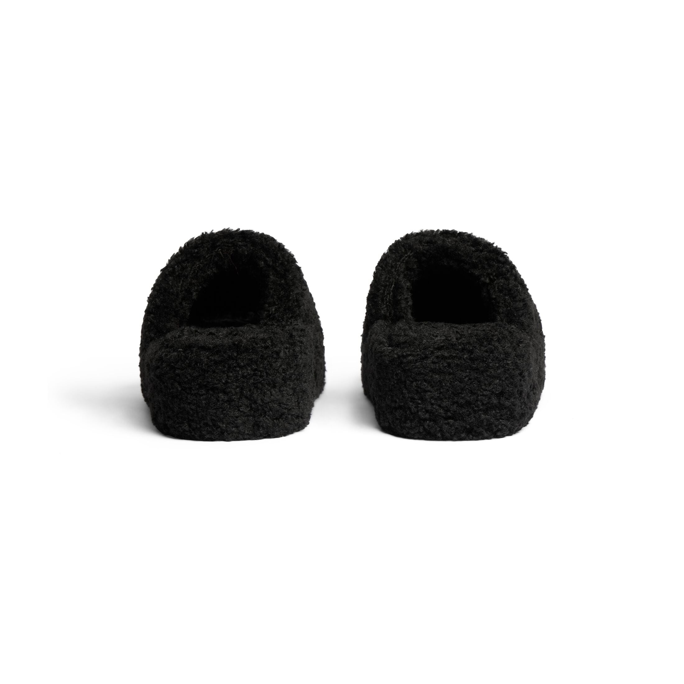 (WMNS) Balenciaga Furry Platform Sandals 'Black Fake Shearling White and Red Political Campaign Embr - 5