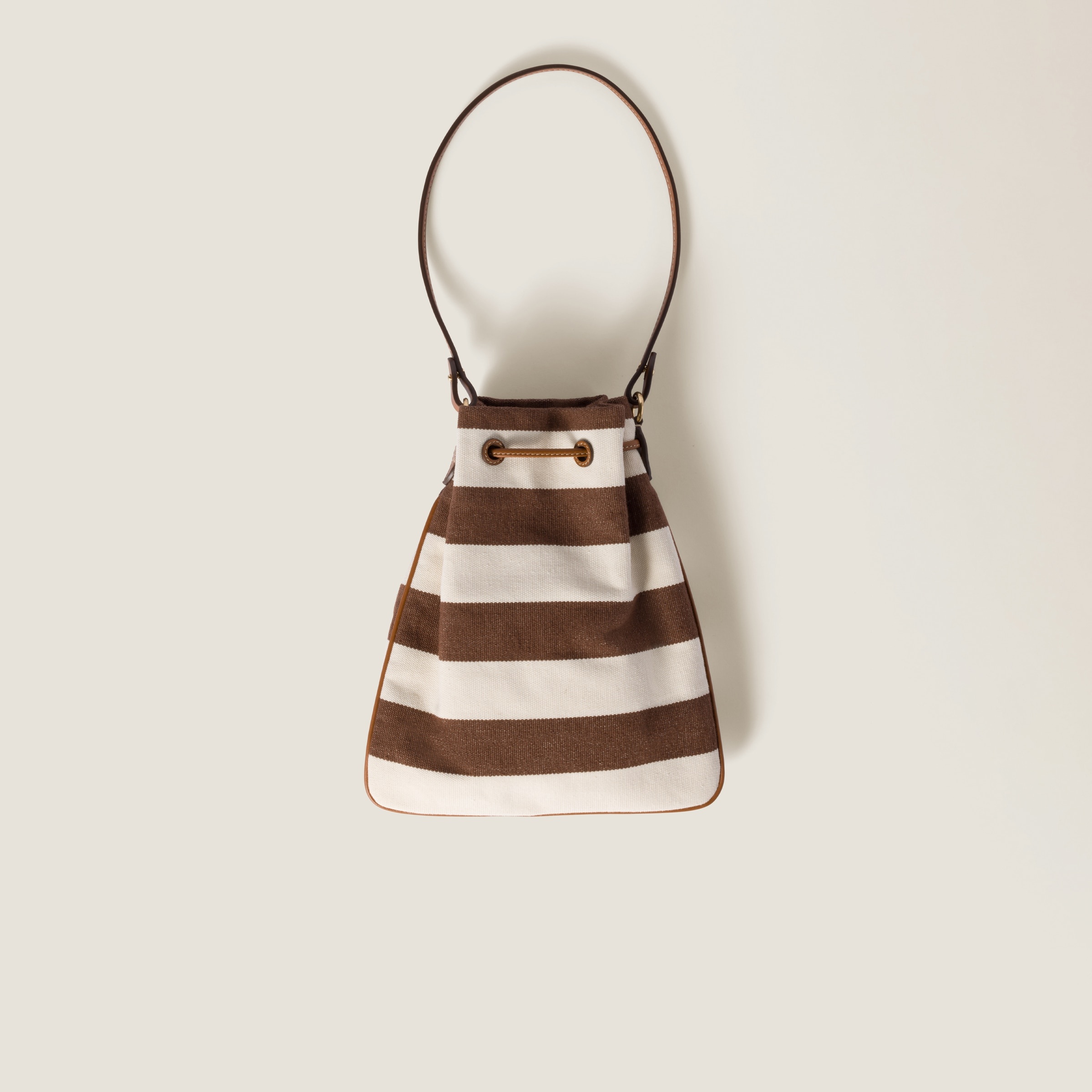 Striped fabric drawstring pouch - 4