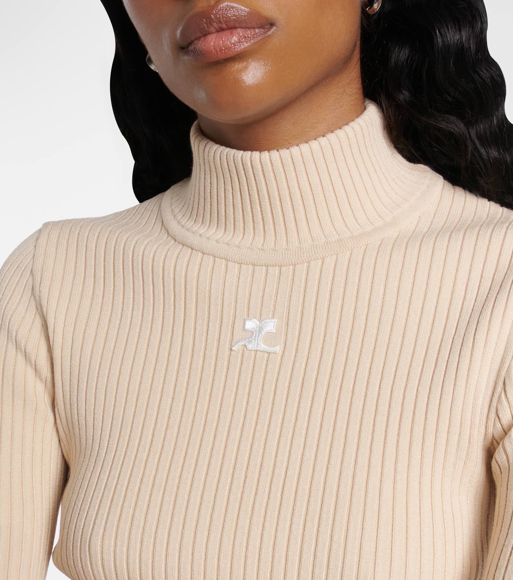 Reedition ribbed-knit mockneck sweater - 4
