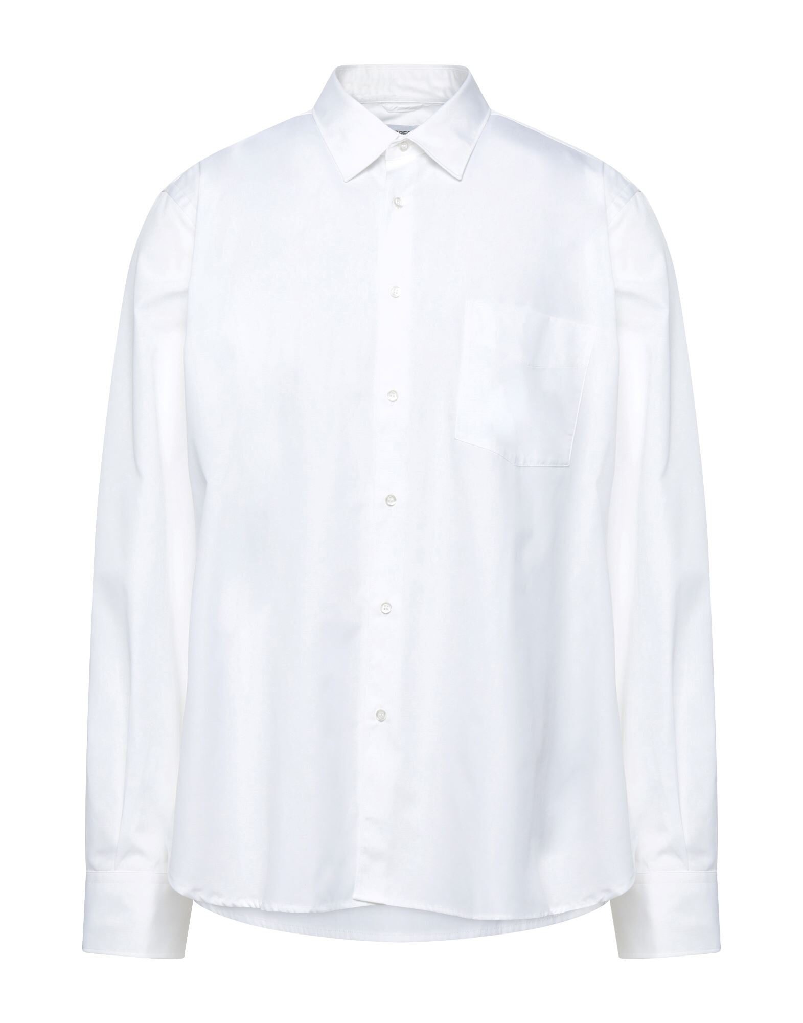 White Men's Solid Color Shirt - 1